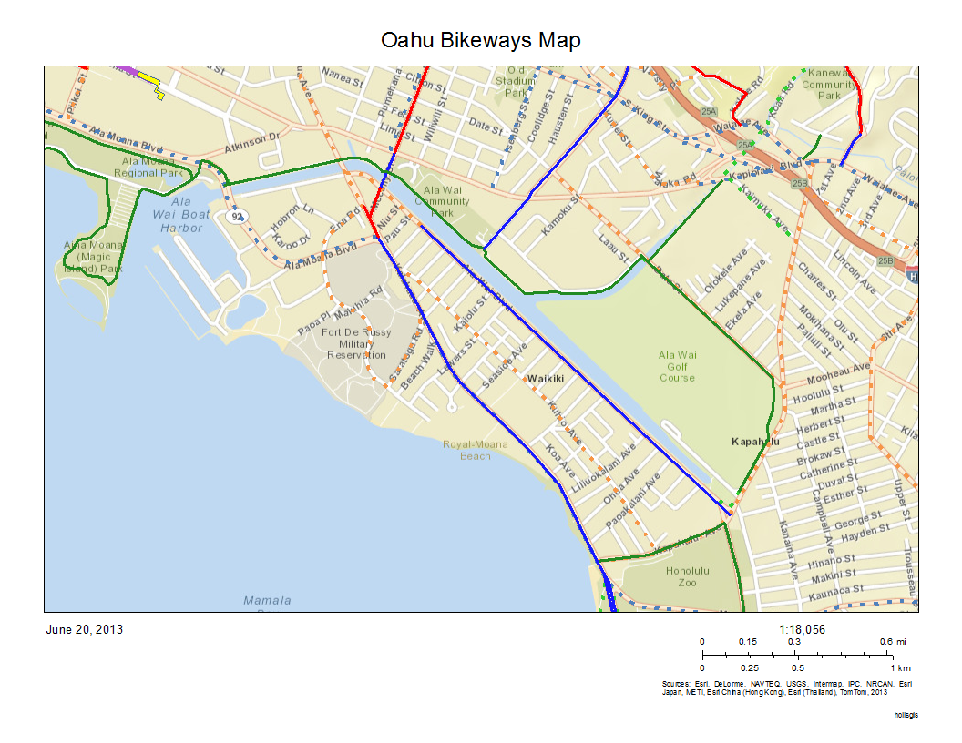 Waikiki, Oahu Bike Plan Hawaii Bicycling League