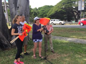 from left: Hannah Neagle, Chad Taniguchi, Christine Langworthy, Vince Au